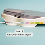 Ergonomic contoured baby mattress from The Perfect Noggin with a specialized recessed center for healthy skull development.