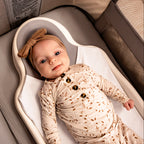 Material Focus: "Soft, medical-grade foam surface of The Perfect Noggin showing the breathable, contoured layers designed for infant head health.